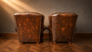 Pareja de butacas Chester Club de cuero