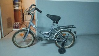 Bicicleta infantil gris