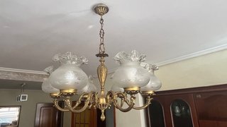 Lámpara de techo vintage dorada