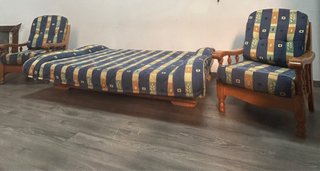 Sofá cama y sillón a juego