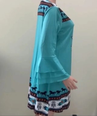 Vestido estampado étnico