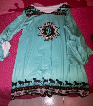 Vestido estampado étnico