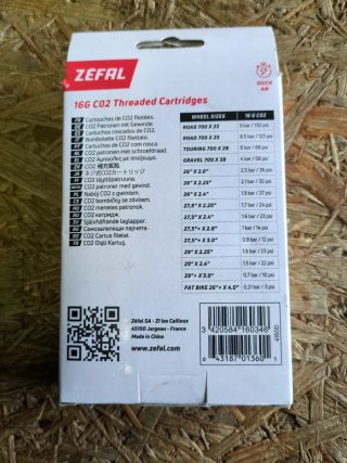 6 Bombonas CO2 Zefal 16g