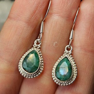 Pendientes Plata 925 Esmeralda