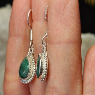 Pendientes Plata 925 Esmeralda