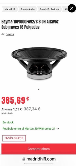2 Cajas de Graves 18 Subwoofer