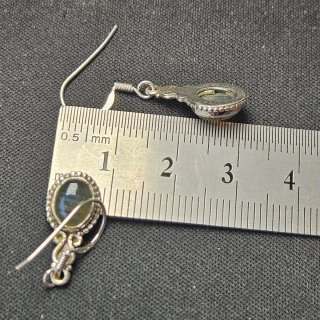 Pendientes Plata 925 Labradorita Azul