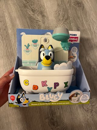 Bluey Shower & Scrub Tomy Juego Baño