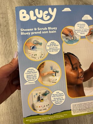 Bluey Shower & Scrub Tomy Juego Baño