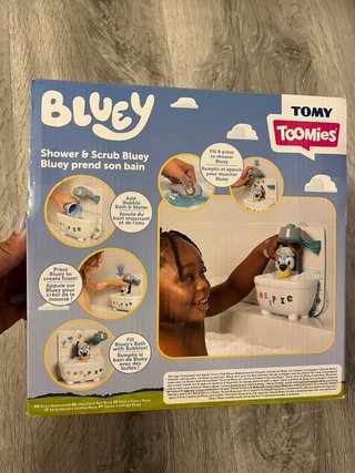 Bluey Shower & Scrub Tomy Juego Baño