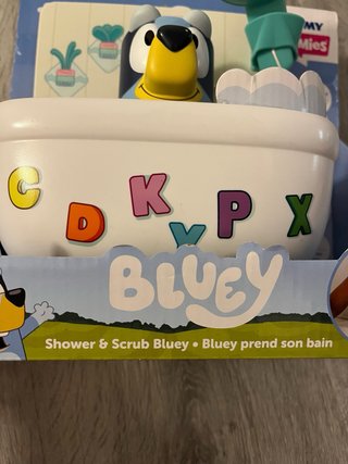Bluey Shower & Scrub Tomy Juego Baño