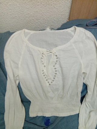 Blusa blanca estilo tex