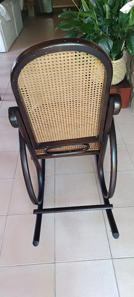 Mecedora Vintage Thonet de ratán y madera