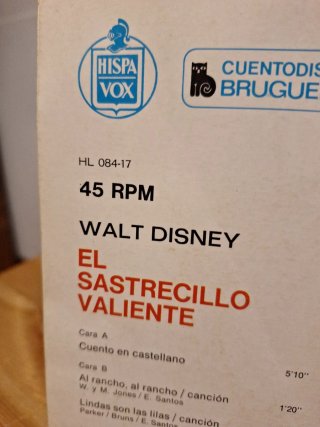 Vinilo Infantil El Sastrecillo Valiente Disney