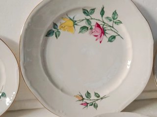 Servizio Piatti Porcellana Vintage Rose