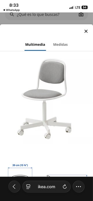 Silla de escritorio infantil IKEA ÖRFJÄLL