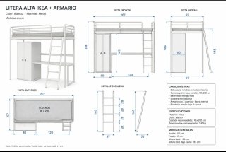 Litera alta Ikea + armario