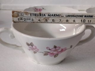 Tazze Laveno vintage con fiori rosa
