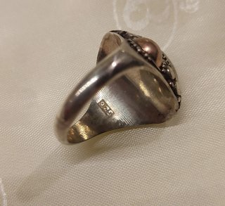 Anello vintage argento 925 con onice nero