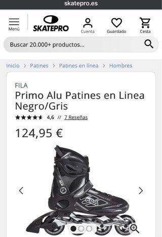 Patines Fila, usado 5 veces contadas, no se usan