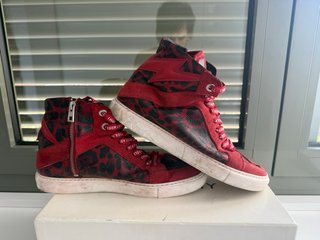 Zadig & Voltaire Sneakers Piel Rojo/Negro T.41 (4)
