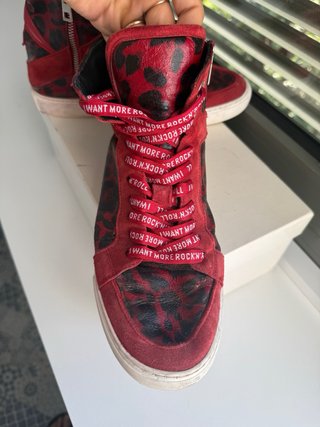 Zadig & Voltaire Sneakers Piel Rojo/Negro T.41 (4)