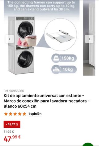 Kit di sovrapposizione universale per lavatrice e asciugatrice