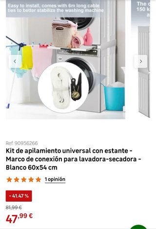 Kit di sovrapposizione universale per lavatrice e asciugatrice
