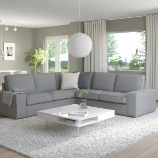 Sofá esquinero Ikea gris Kivik