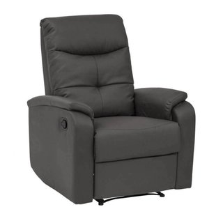 Poltrona Relax Reclinabile Ecopelle Grigio Manuale