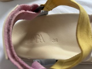 Sandalias Zara Tiras Colores Talla 36