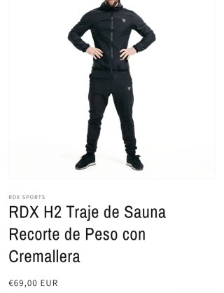 Traje Sauna Hombre RDX- Heat suit