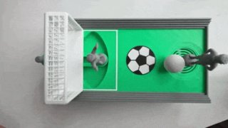 Mini juego de futbolín penalti.