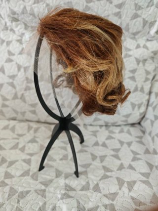 Peluca pelo natural castaño