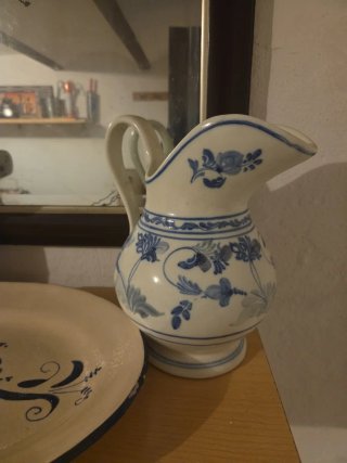 Conjunto Cerámica Azul y Blanco