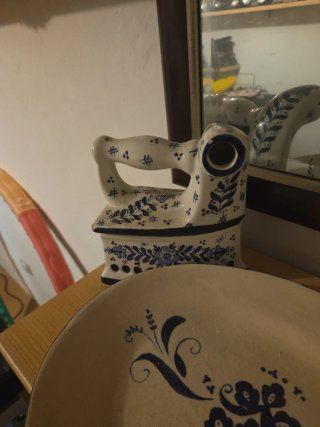Conjunto Cerámica Azul y Blanco