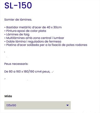 somier 135x190