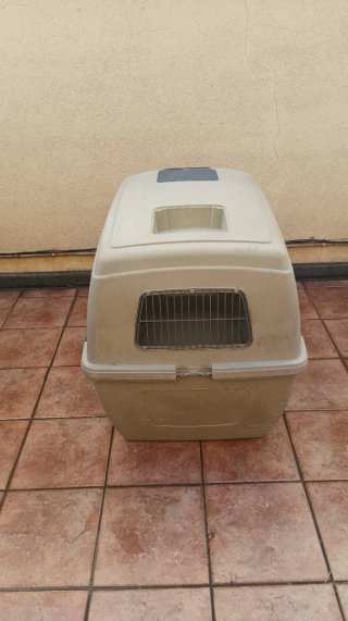 Transportín perro grande beige/gris