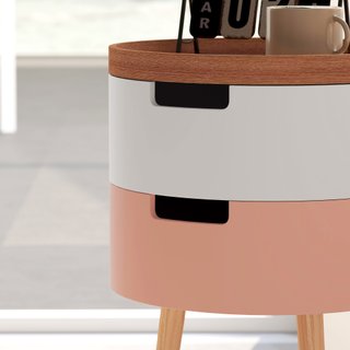 Set 2 Tavolini da Caffè a 3 livelli Multicolore