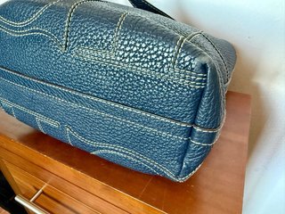 Bolso Tote Piel Carolina Herrera Negro/Azul