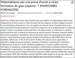 Matemàtiques per a la prova d'accés a cicles fo...