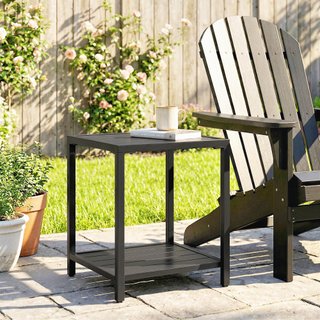 Tavolino da giardino con design a doghe 45x45 cm