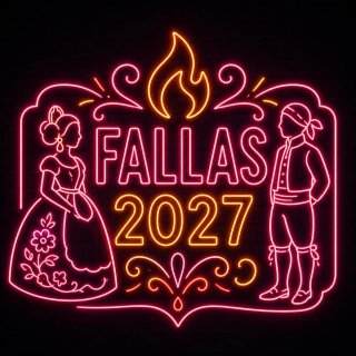 Cartel Neón Fallas 2027