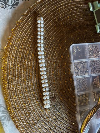 Pulsera Perlas y Oro Hecha a Mano