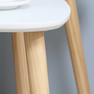 Set 2 Tavolini da Salotto Impilabili Stile Nordico