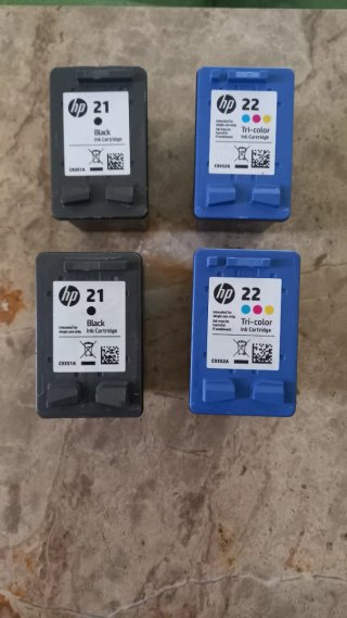 Cartucce HP 21 Nero e 22 Tricolore Vuote