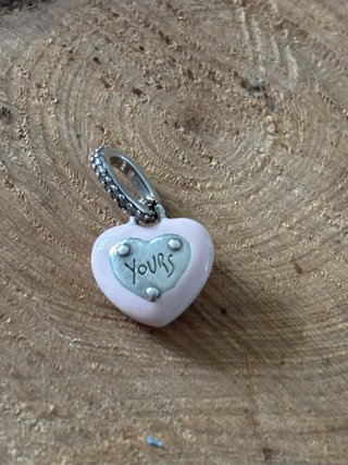 Charm Corazón Rosa Plata Yours