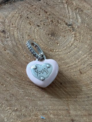 Charm Corazón Rosa Plata Yours