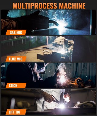 Soldadora HITBOX MIG 250A 5 en 1 Multiproceso