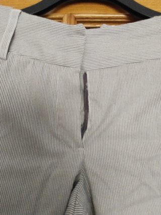 Pantalón Mango Talla XS Cuadros Negro/Gris